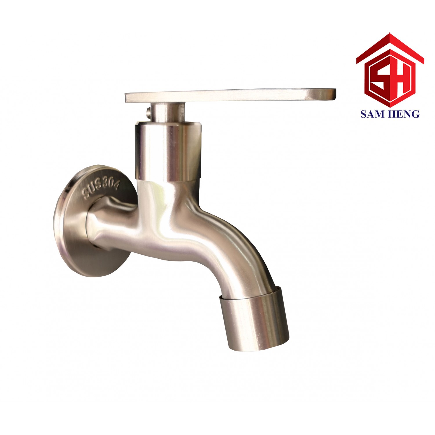 BATHROOM WALL WAY TAP STAINLESS STEEL GRADE 304 SATIN